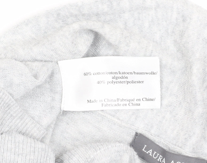 Womens UK Size 8 Laura Ashley Grey Cardigan Jumper