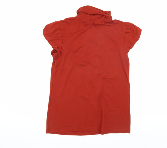 Banana Republic Women's Red Cowl Neck T-Shirt, M