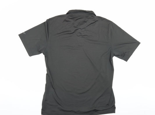 Greg Norman Men's Black Polo Shirt M Golf Performance