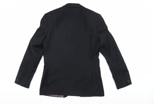 Mens UK Size 38 Red Herring Regular Black Suit Jacket