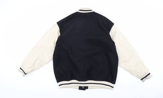 Womens UK Size S H&M Black Varsity Jacket