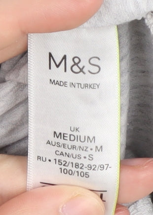 Womens UK Size M Marks and Spencer Grey Wrap Blouse
