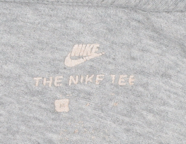 Nike Men's Grey Crew Neck Cotton T-Shirt Medium
