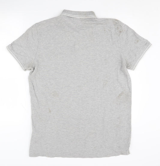 Hugo Boss Men's Grey XL Cotton Polo - Casual Style