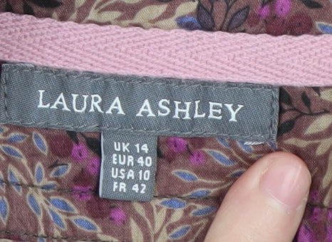 Laura Ashley Women's Brown Pencil Skirt Size 14