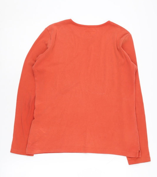 Womens UK Size 2 Jigsaw Orange T-Shirt