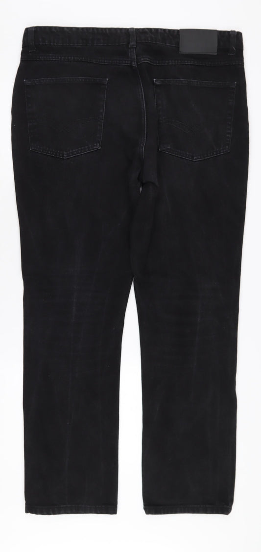 Mens UK Size 38 Pierre Cardin Regular Fit Black Jeans
