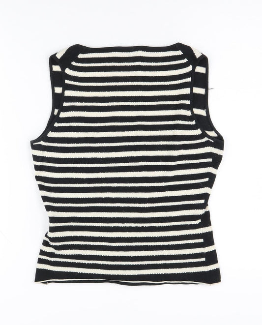 Womens UK Size S Whistles Black Vest Jumper