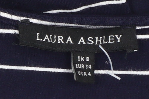 Laura Ashley Women's Striped Dress, Size 8, 3/4 Sleeve