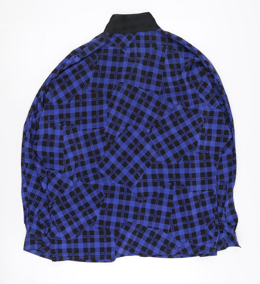 Jacques Vert Women's Blue Check Blouse Size 12