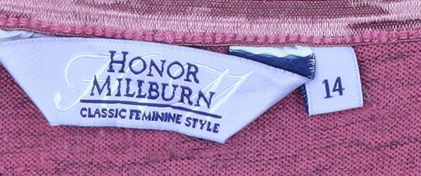 Womens UK Size 14 Honor Millburn Pink Pullover Jumper