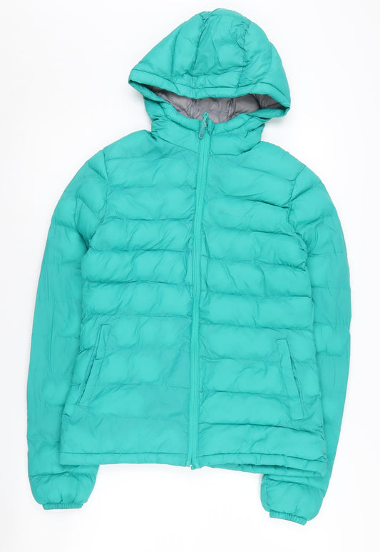Womens UK Size 6 Mountain Warehouse Green Puffer Jacket