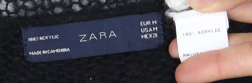 Womens UK Size S Zara Black Pullover Jumper