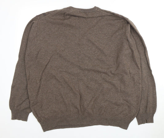 Marks and Spencer Men's Brown XXL Check Jumper