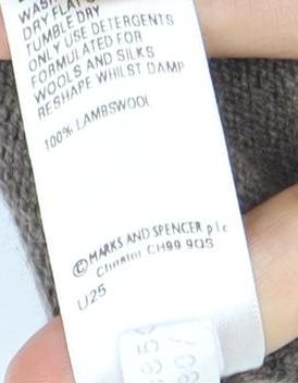 Marks and Spencer Men's Brown XXL Check Jumper