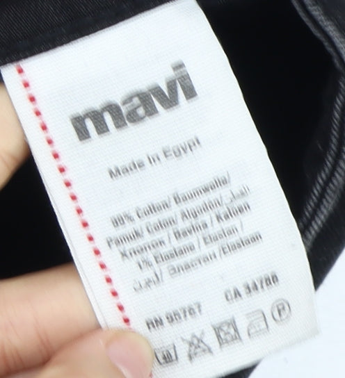 Mavi Men's Black Straight Jeans, 30/30, Comfort Fit