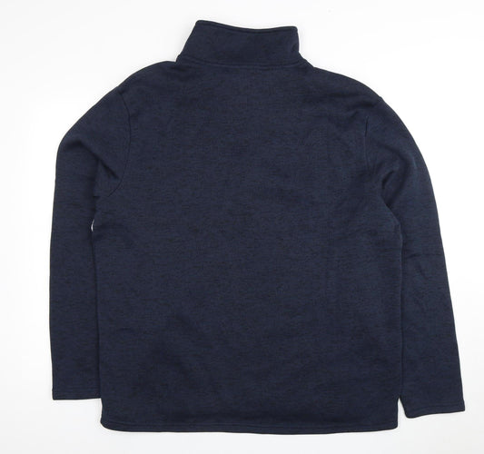 Mens UK Size 2XL Atlas For Men Blue 1/2 Zip Sweatshirt