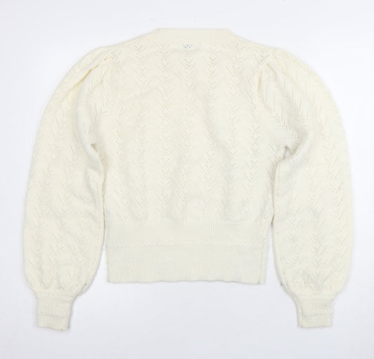 Womens UK Size S Warehouse Ivory Jumper