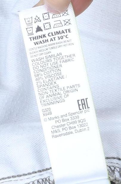 Marks and Spencer Men's Beige Slim Cotton Trousers XL