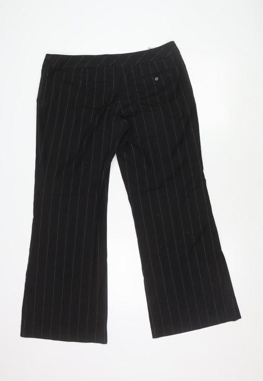 Womens UK Size 16 Oasis Classic Fit Black Trousers