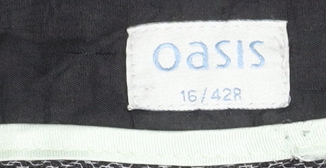 Womens UK Size 16 Oasis Classic Fit Black Trousers