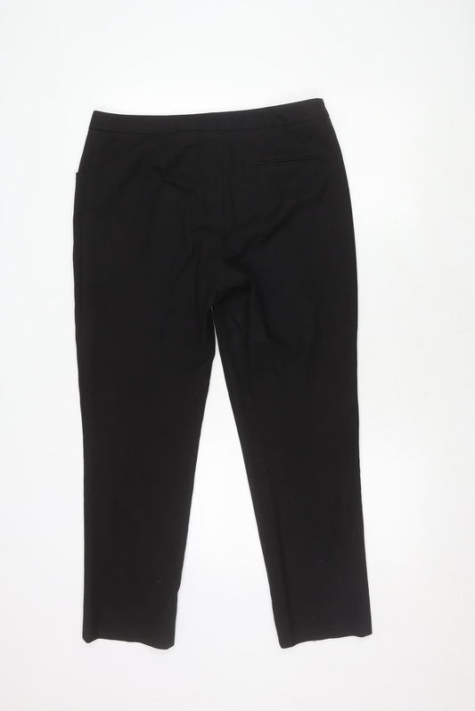 Womens UK Size 14 Oasis Regular Fit Black Trousers