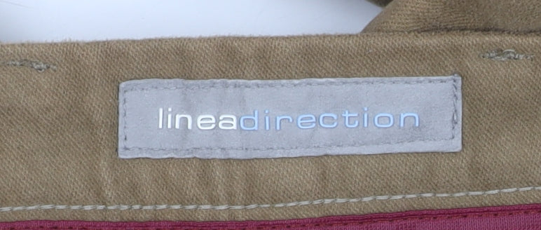 Lineadirection Men's Brown Trousers Size 32 Cotton