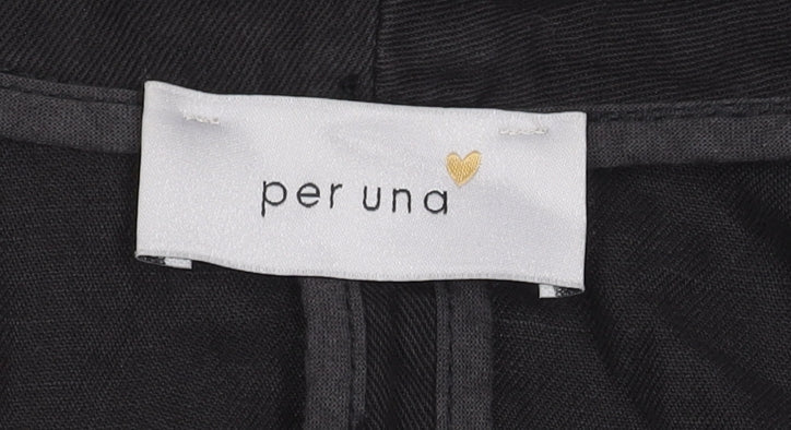 M&S Women's Black Jacket, Size 10, Cotton & Linen