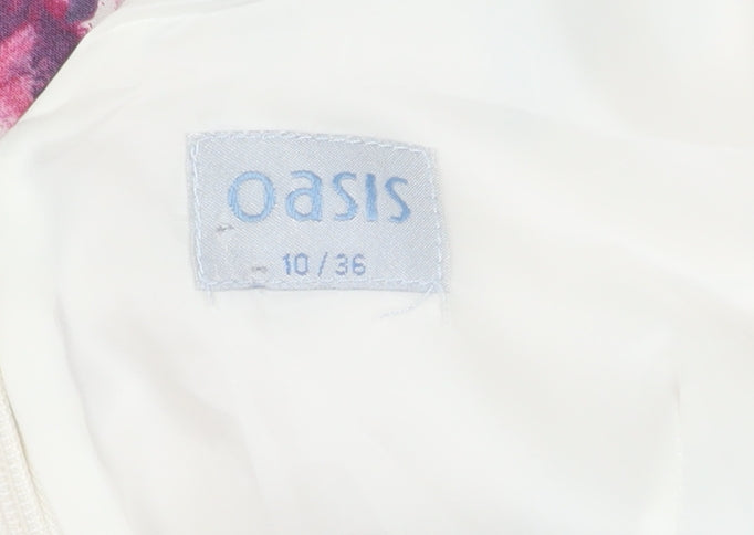 Oasis Women's Multicoloured Floral Dress Size 10