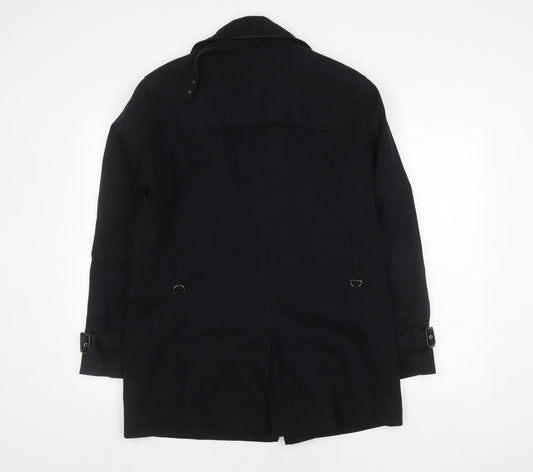 Mens UK Size S Atticus Black Pea Coat