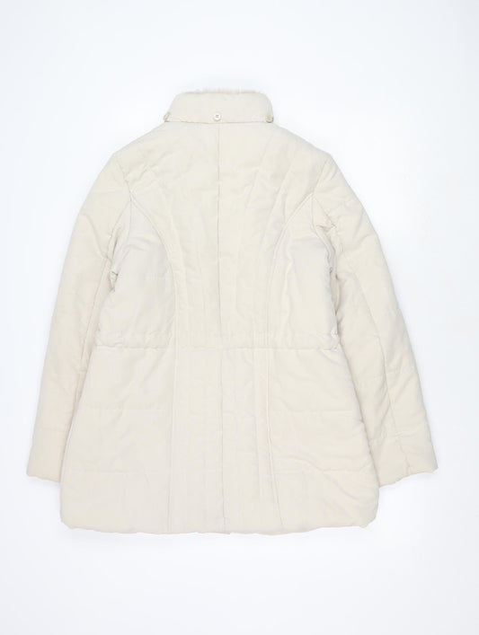 Womens UK Size 14 BHS White Puffer Jacket