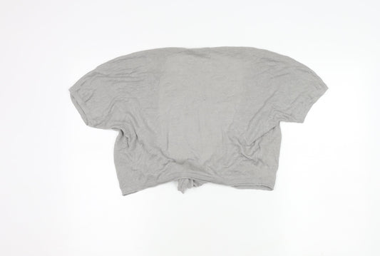 Laura Ashley Women's Grey Shrug, Size 12, Short Sleeve