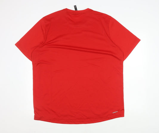 Adidas Men's Red XL Crew Neck T-Shirt