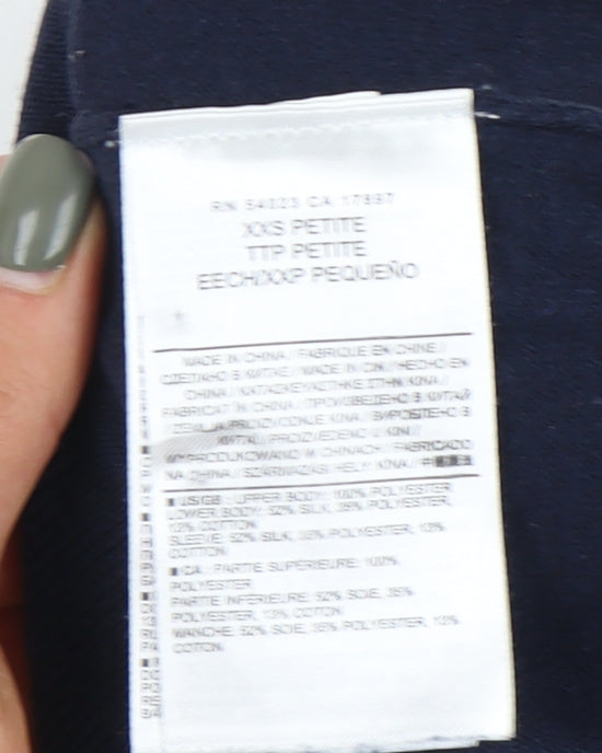 Banana Republic Women's Navy Blouse 2XS Petite