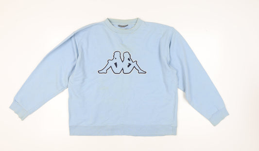 Additional front view of Kappa Blue unisex medium pullover sweatshirt