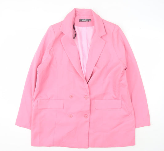 Womens UK Size 10 Missguided Regular Pink Blazer