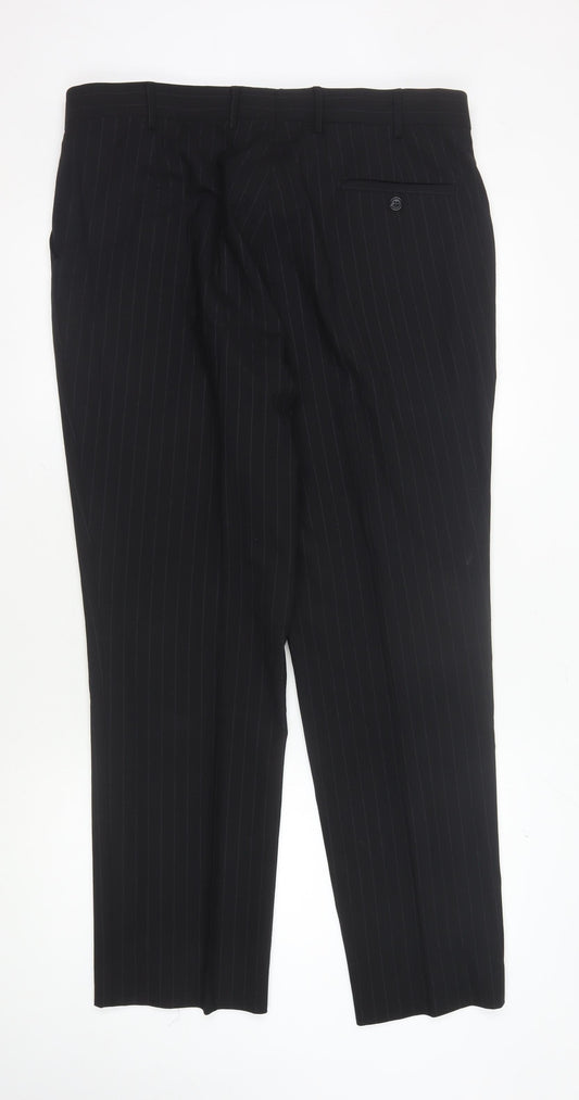 Jeff Banks Men’s Black Formal Trousers, 38 in Waist