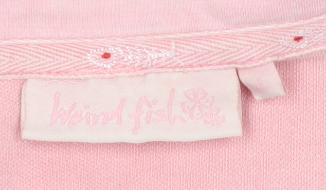 Womens UK Size L Weird Fish Pink Polo