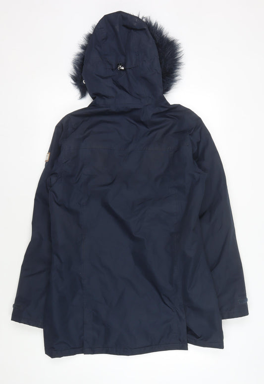 Womens UK Size 10 Regatta Blue Parka Coat