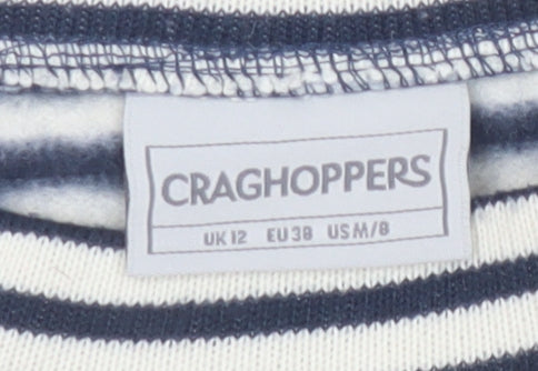 Craghoppers Women's Black Striped Pullover Sweatshirt Size 12