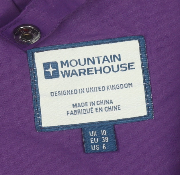 Mountain Warehouse Women's Purple Rain Jacket Size 10