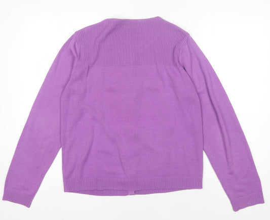 Womens UK Size S Honor Millburn Purple Cardigan Jumper