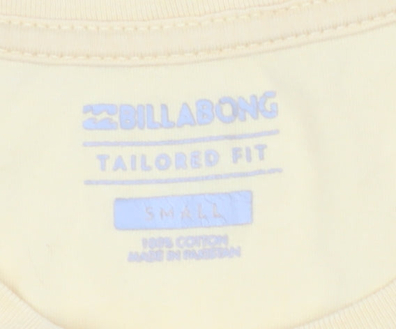 Mens UK Size S Billabong Yellow T-Shirt