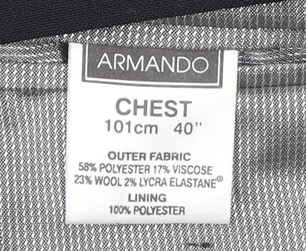 Mens UK Size 40 Armando Regular Black Suit Tuxedo