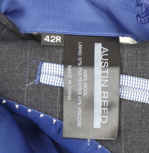 Austin Reed Men's Black Wool Blazer 42R Two-Button Jacket