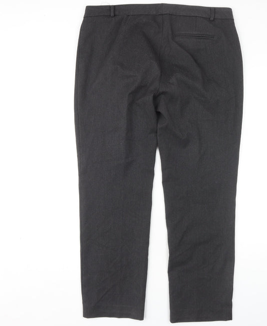 Womens UK Size 14 Marks and Spencer Regular Fit Business Casual Black Trousers