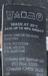 Womens UK Size 14 Marks and Spencer Regular Fit Business Casual Black Trousers
