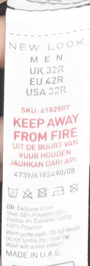 New Look Men's Grey Check Trousers, 32R