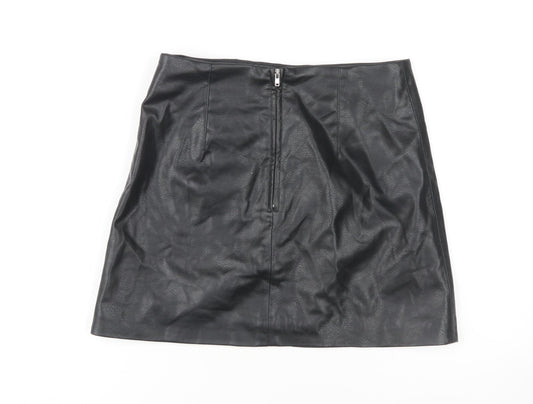 H&M Women's Black Pencil Skirt Size 10 Zip Closure