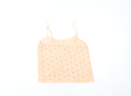 Womens UK Size 10 Topshop Orange Camisole Tank
